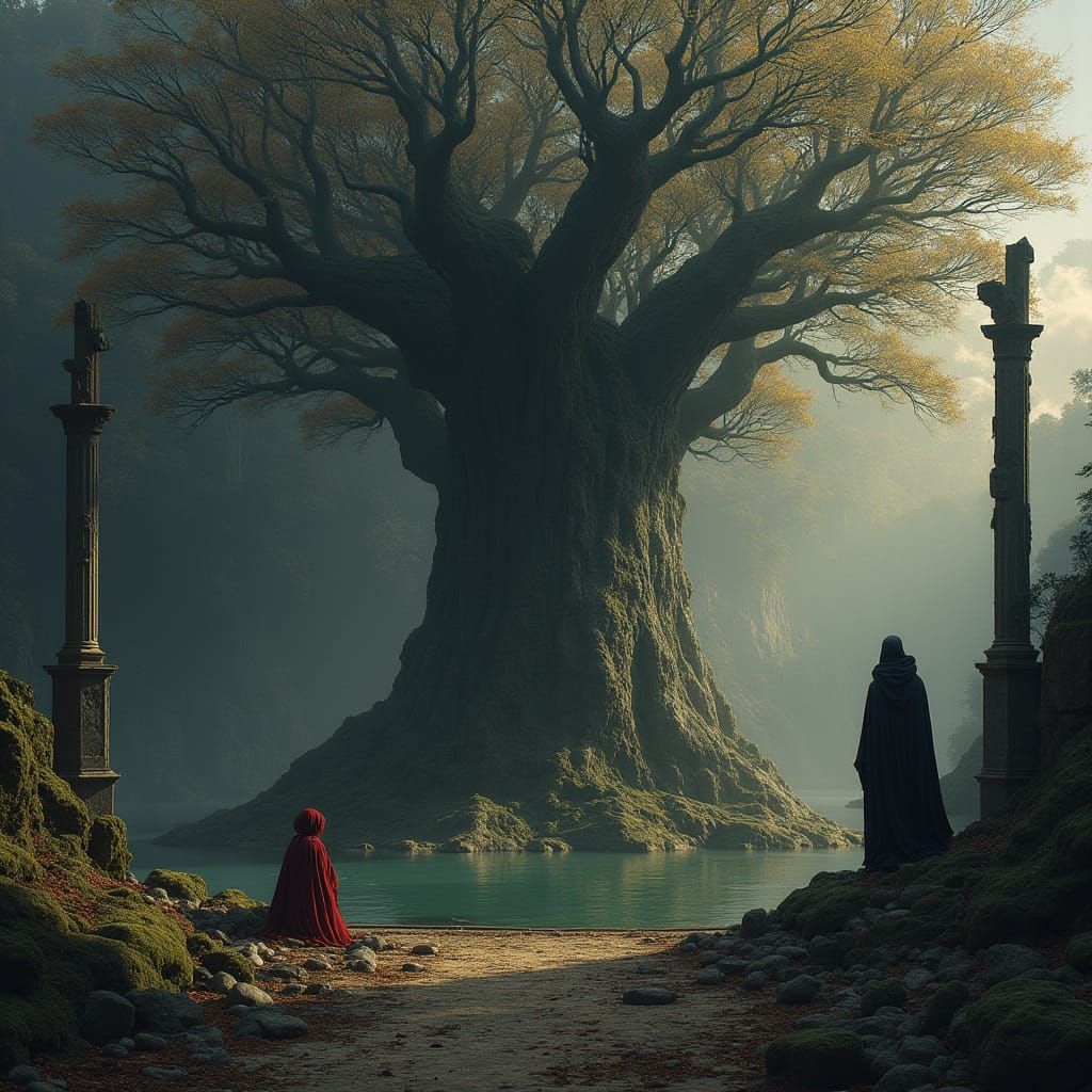 A Macabra Realeza em um Salão de Mármore e Vinhas Mortas