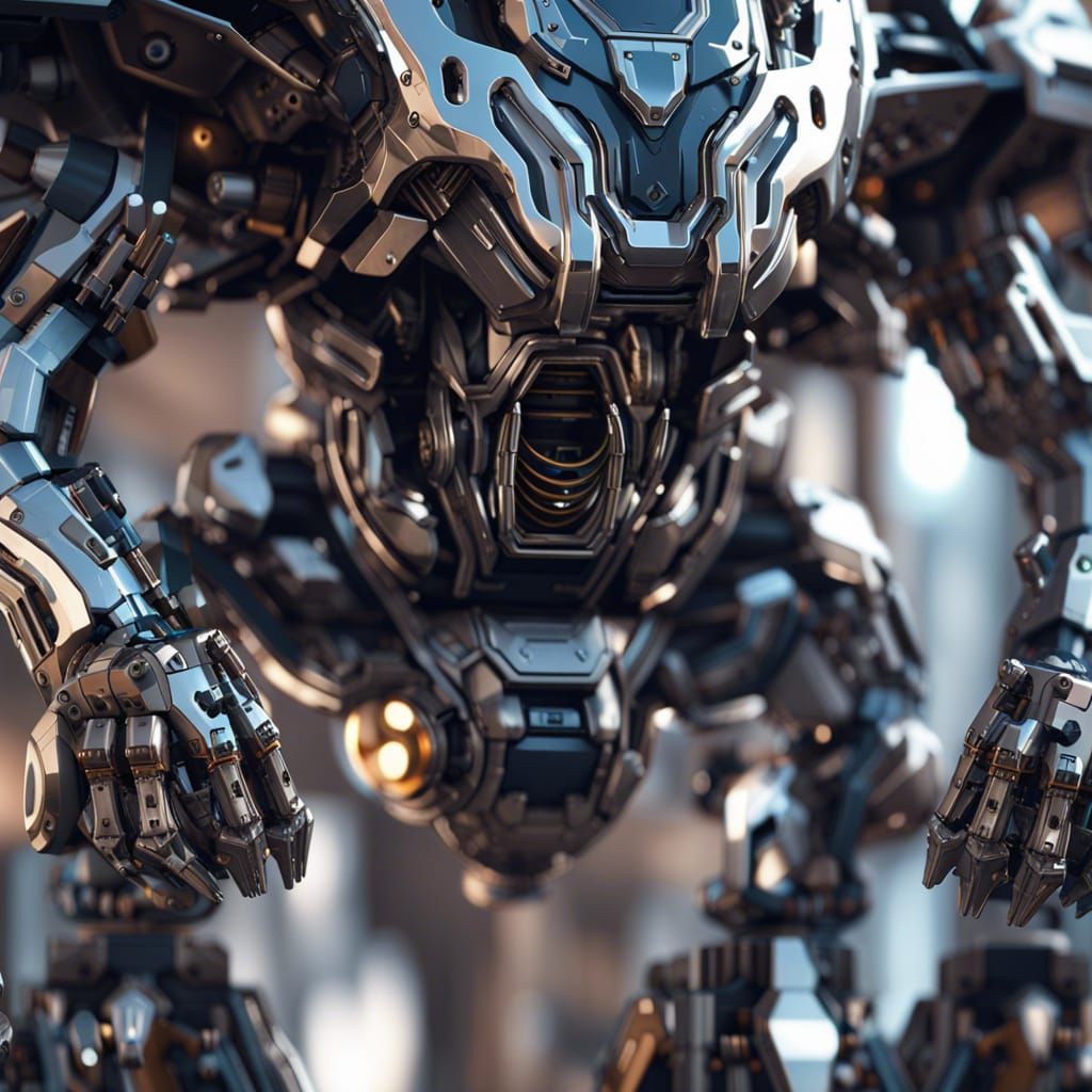 Detailed Sci-Fi Mech in Cinematic 3D Rendering