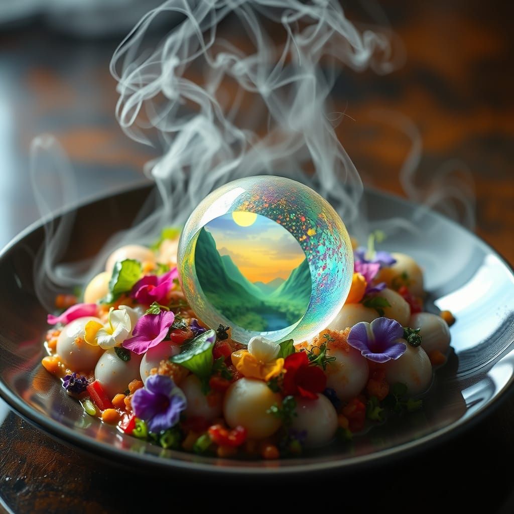 Vibrant Exotic Cuisine Portal to Mystical Realm