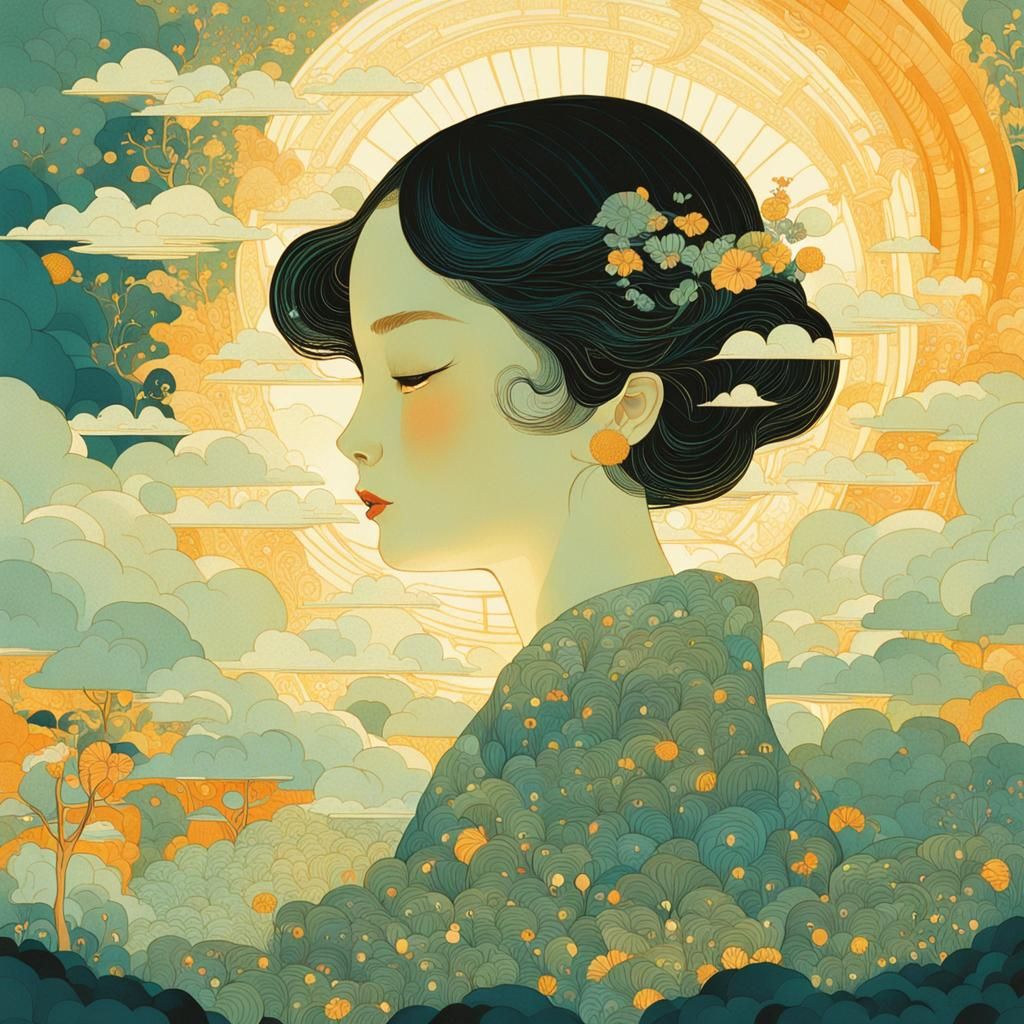 Divine Sunshine Beams Through Heavenly Clouds