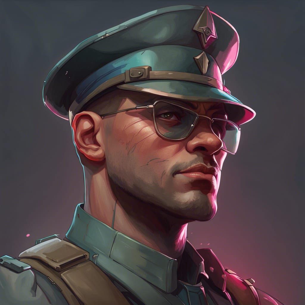 Soldier Portrait in Greg Rutkowski Style