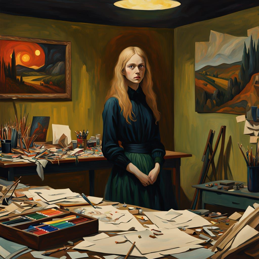 The Weight of Ambition in a Dimly Lit Studio