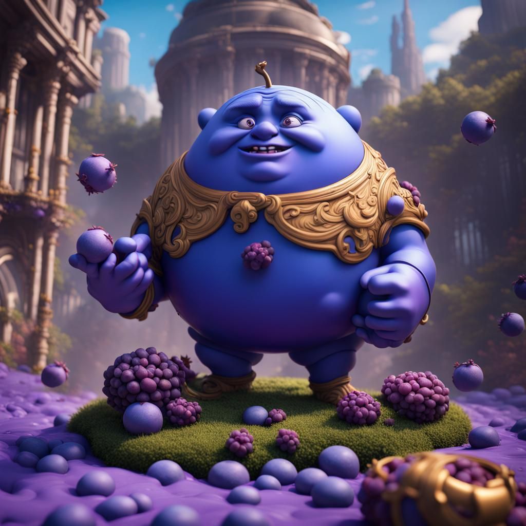 Violet Beauregarde Blueberry Inflation: Detailed Matte Paint...