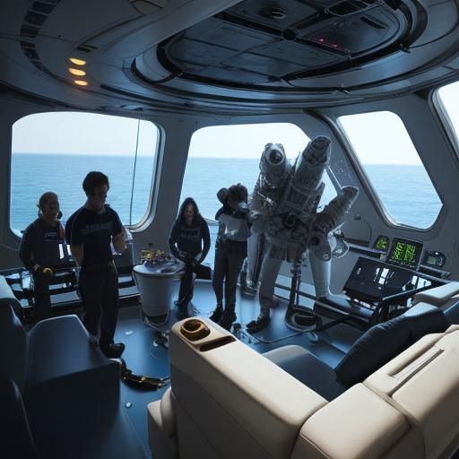 Spaceship Crew Loading On Board