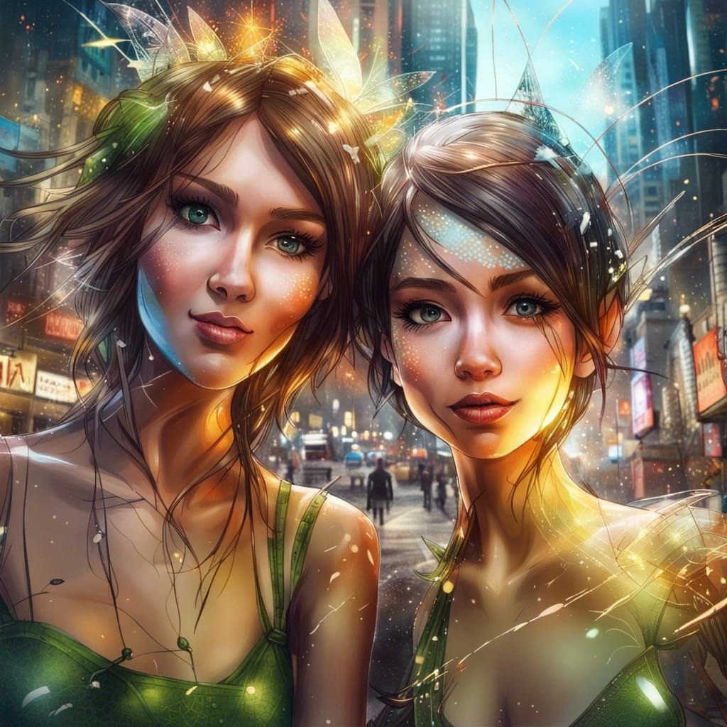 Tinkerbell Takes a Selfie in the City