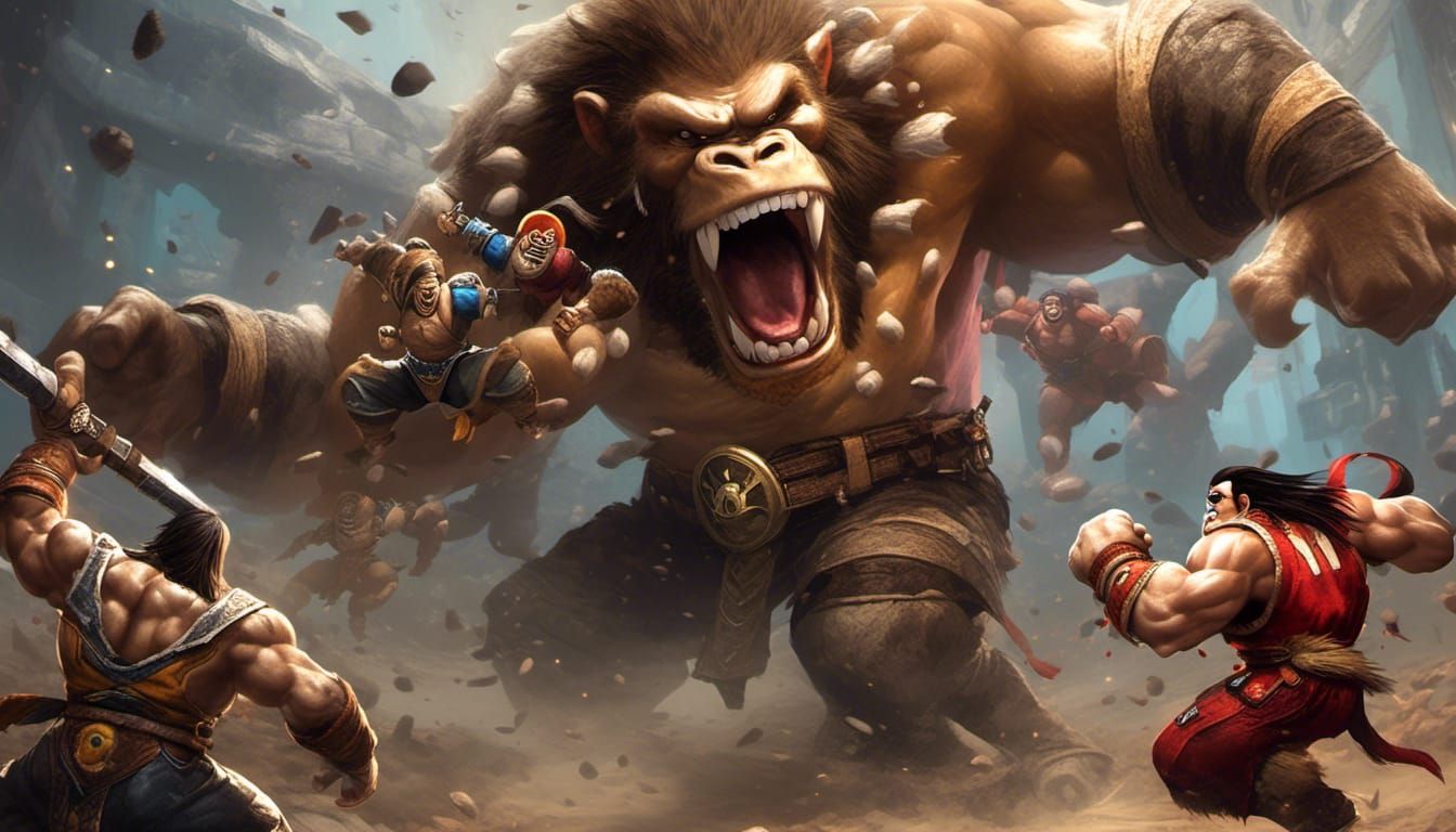 Donkey Kong vs Bowser in Mortal Kombat Arena