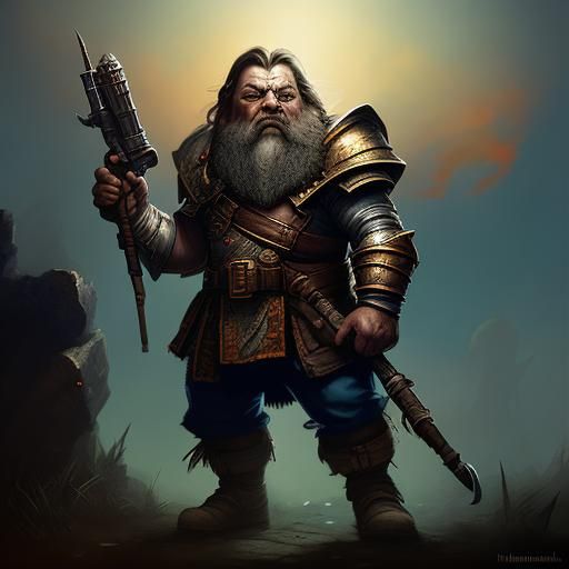 Dwarf with Rocket Launcher Concept Art