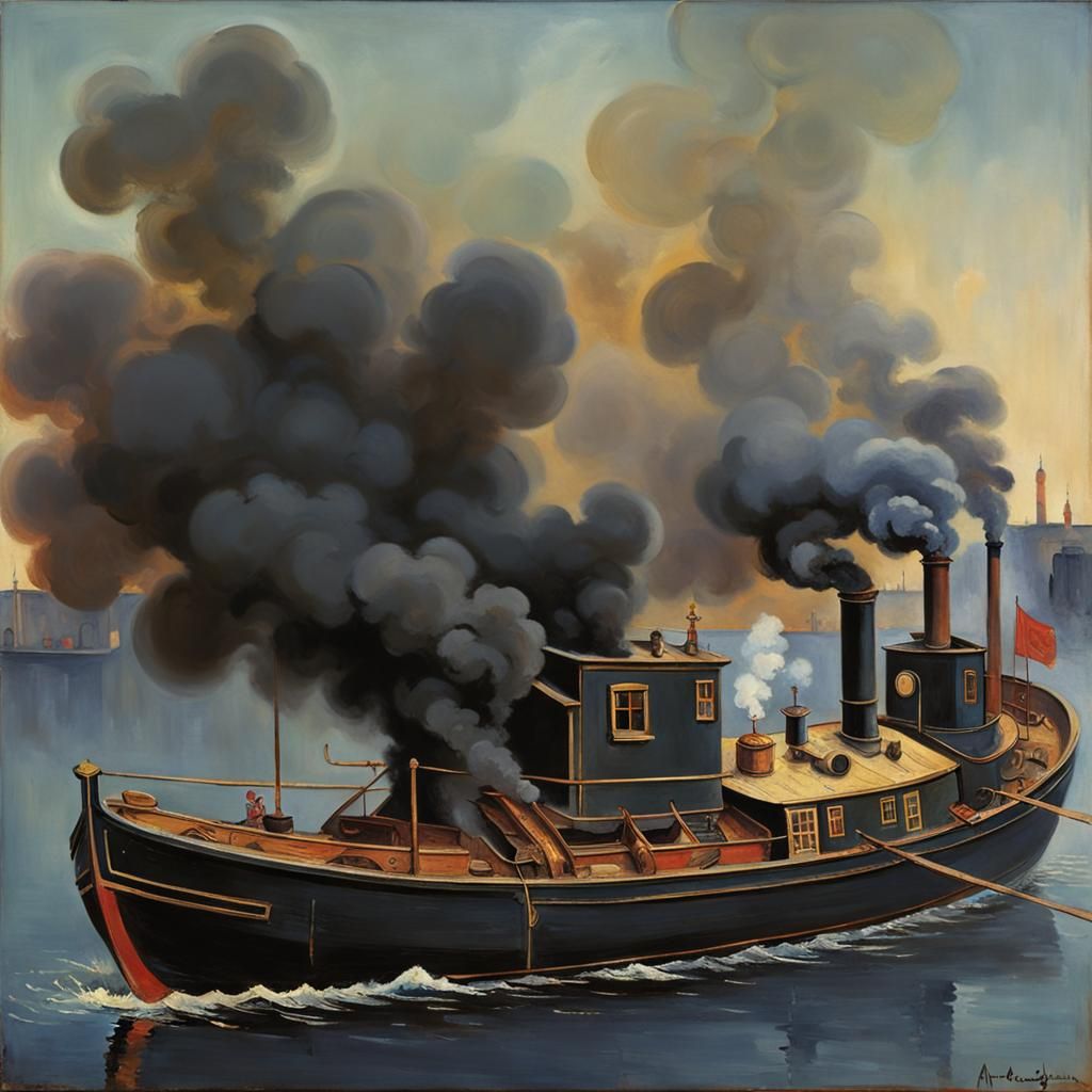 Mouse Smoking Beside Imaginary Smoke Steamboat