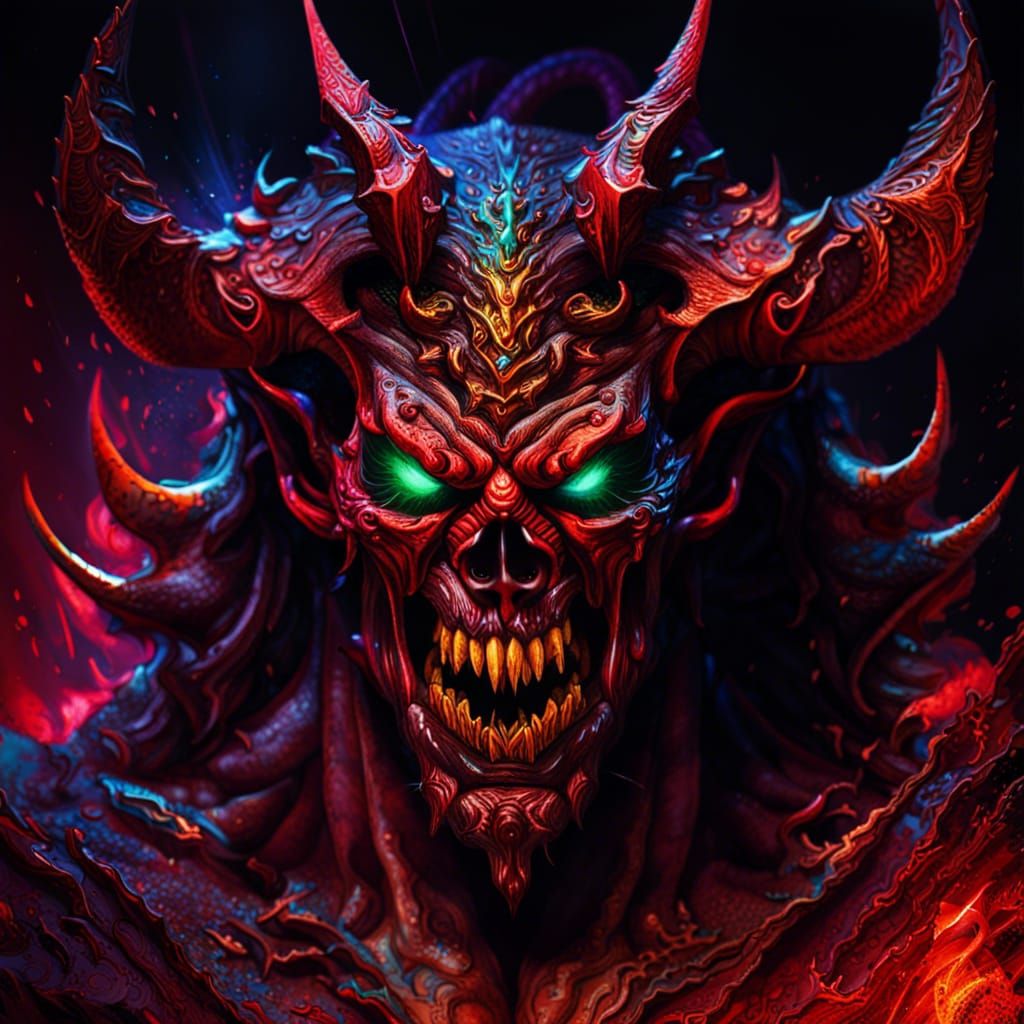 Hyperrealistic Satan of the Apocalypse Concept Art