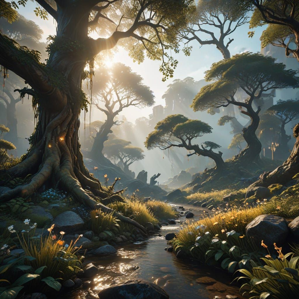 Enchanted Realm in Ethereal Glow