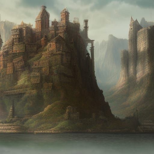 Detailed Matte Painting Composition