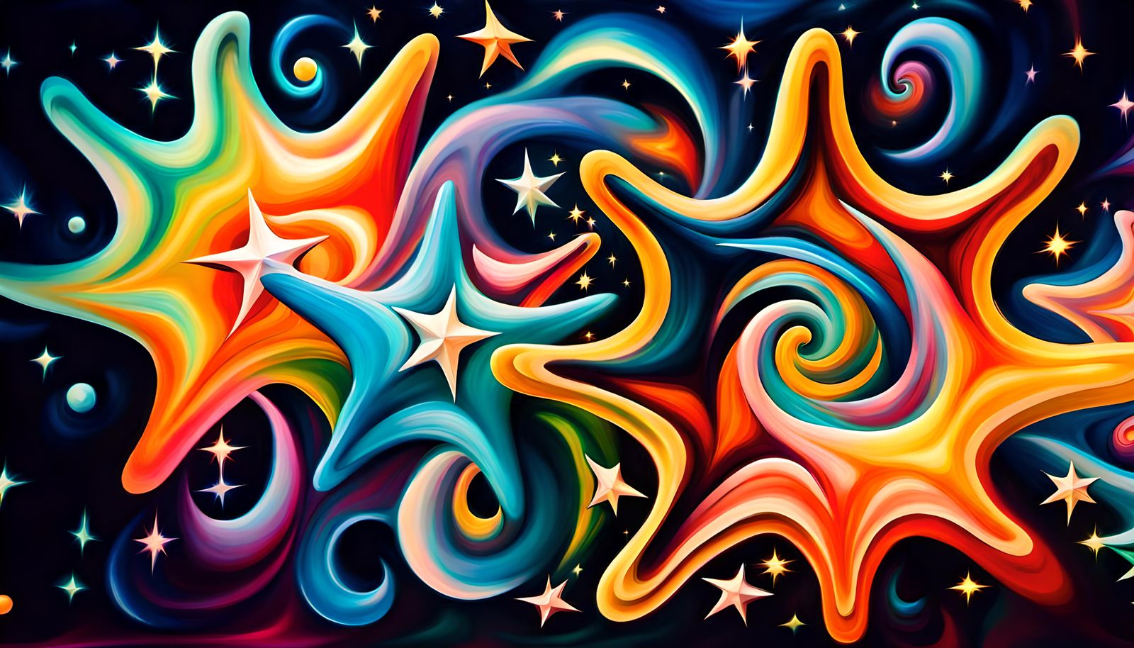 Iridescent Plasma Maelstrom Surrounds Newborn Stars