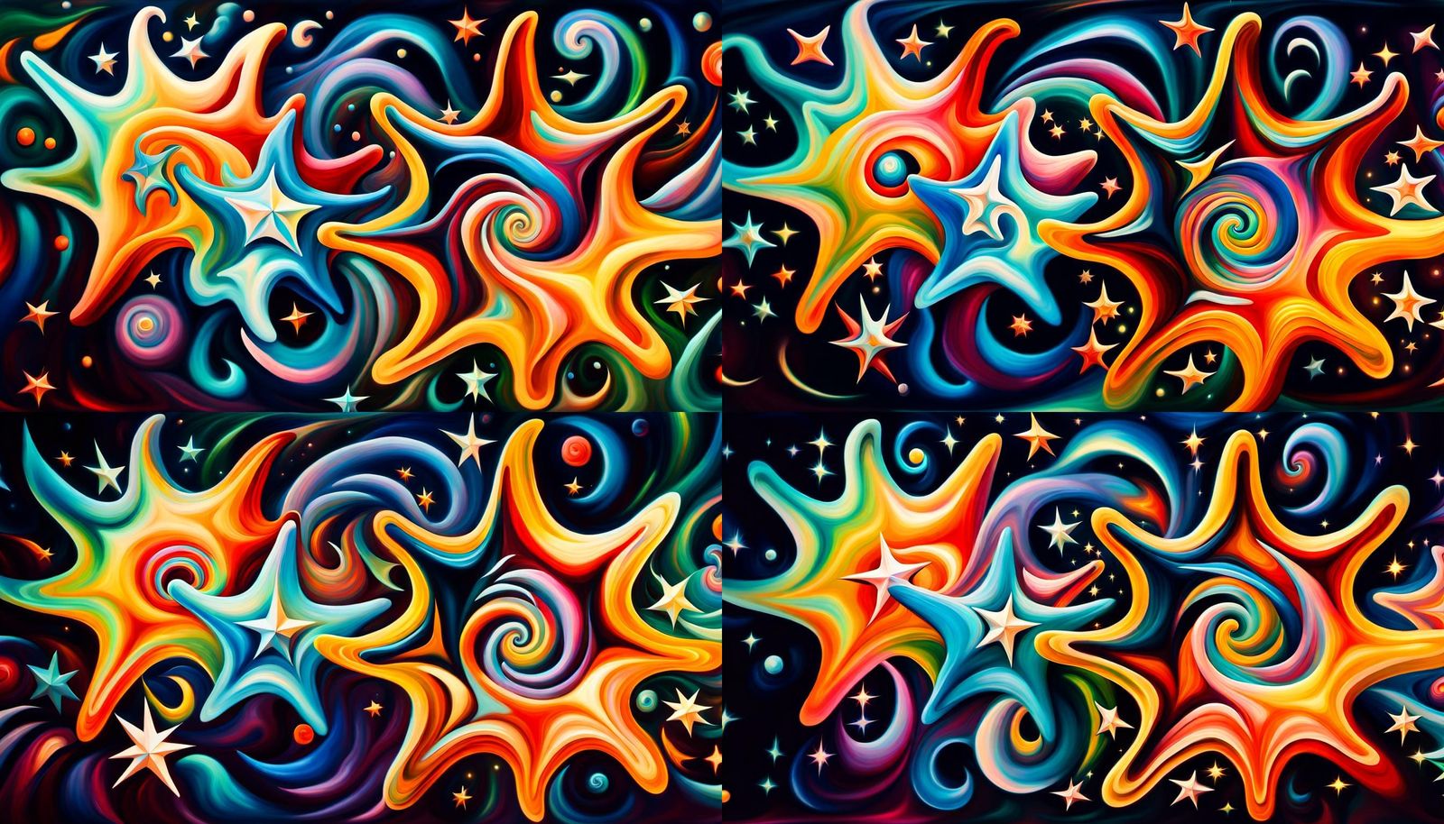 Iridescent Plasma Maelstrom of Newborn Stars as Impasto Pain...