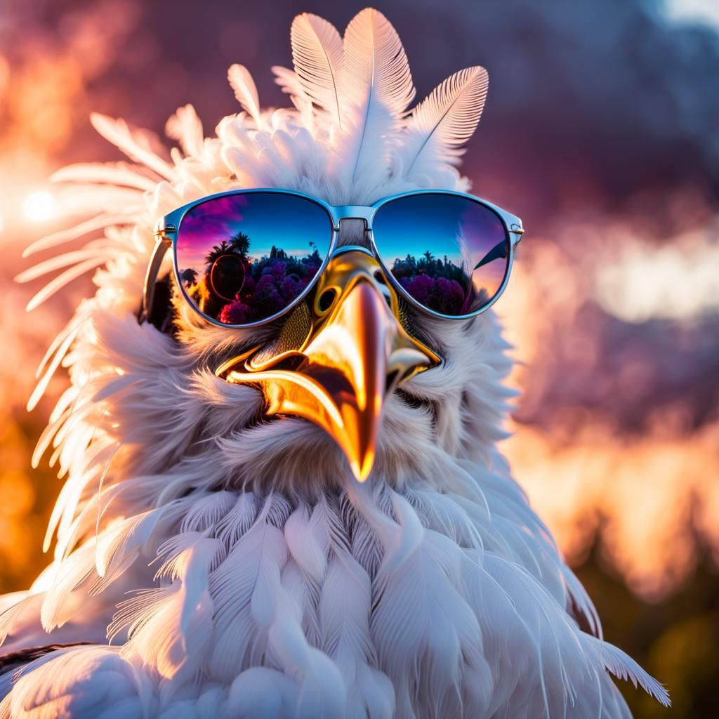 Epic Cloud Eagle in Psychedelic Fantasy Art