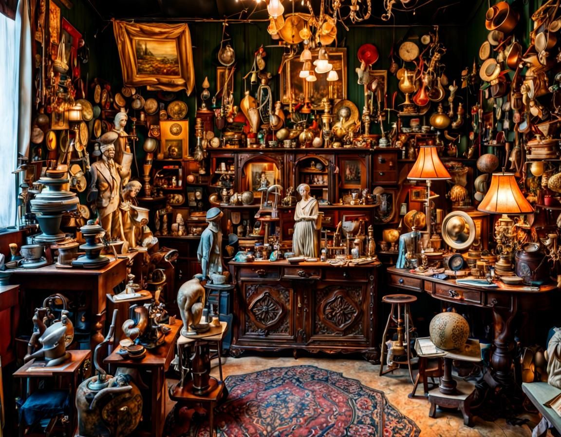 Old antique and curiosity store