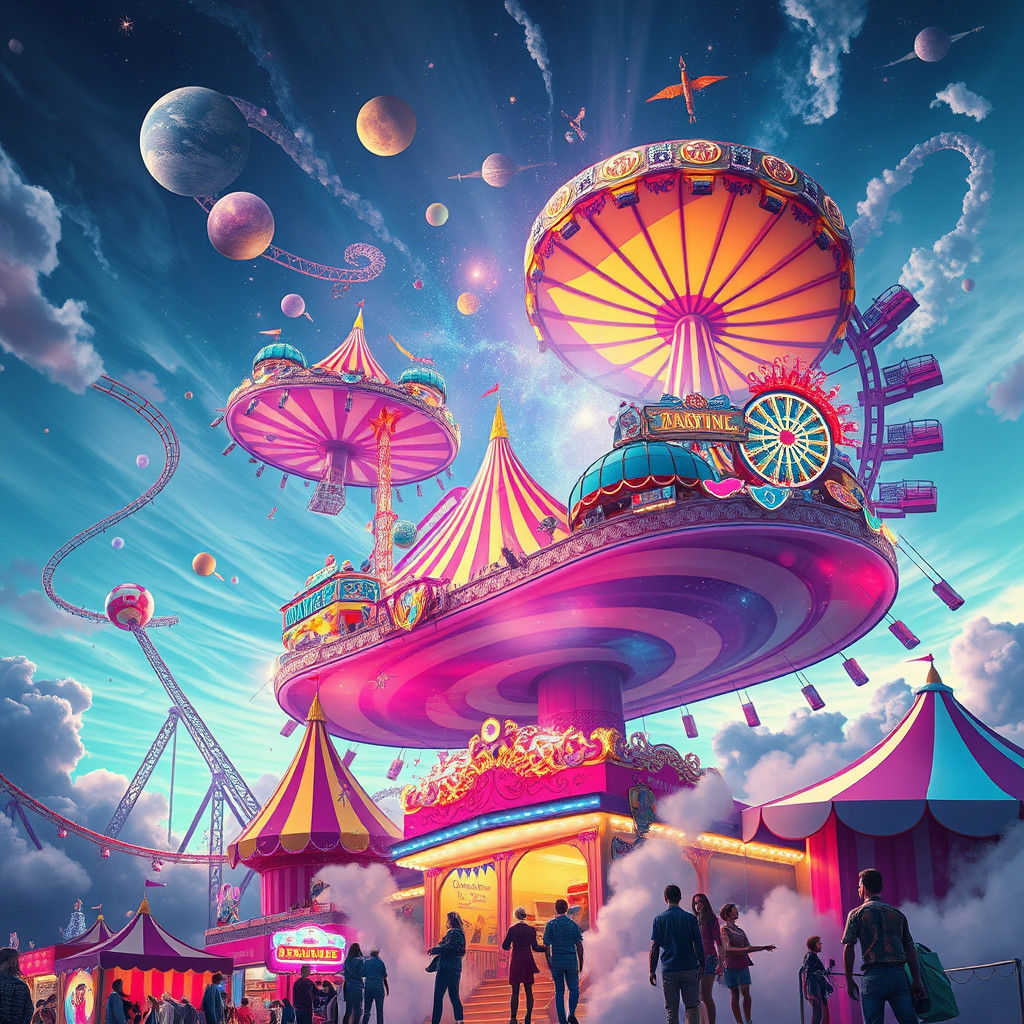 Surreal Cosmic Carnival in the Sky