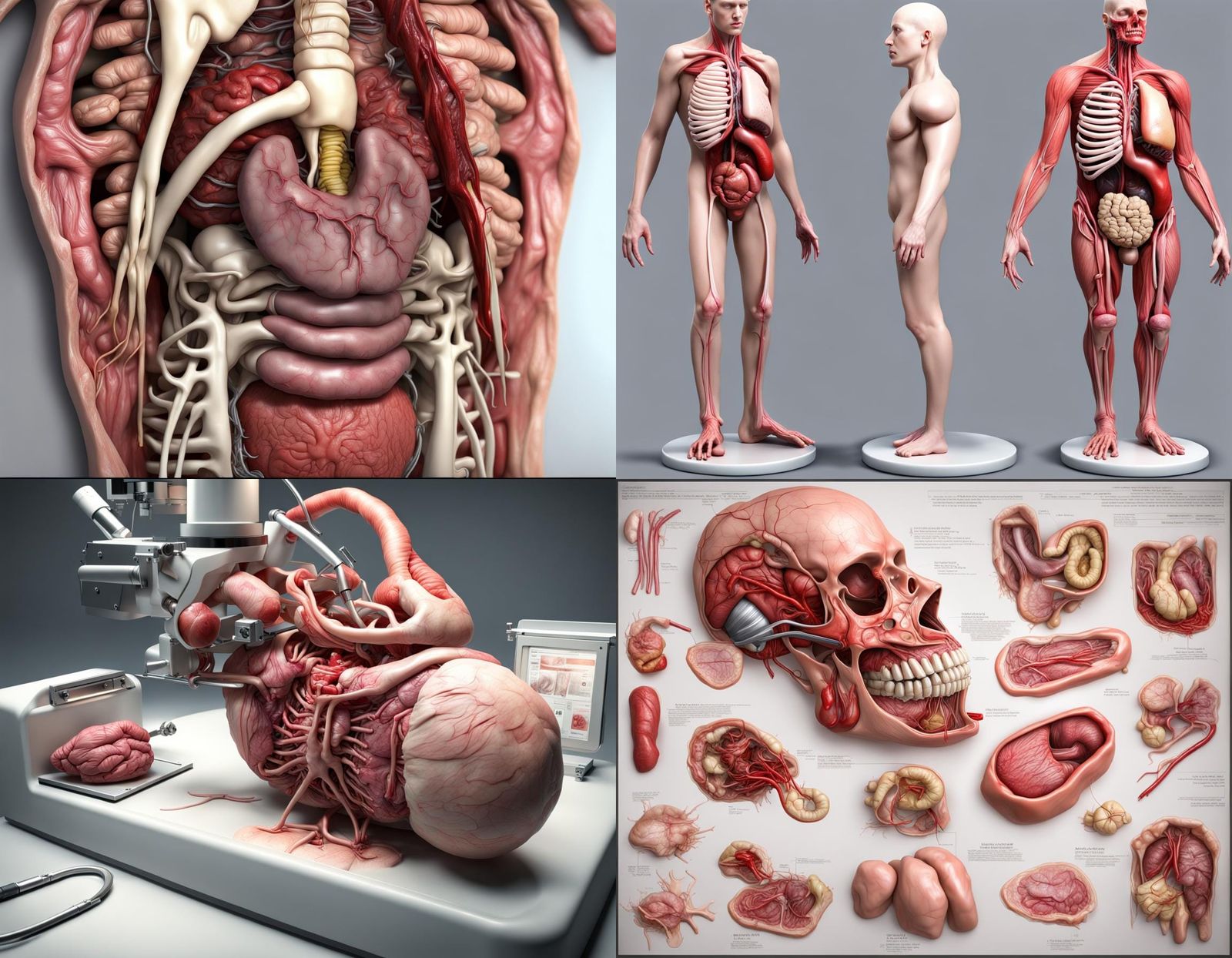 Disturbing Photorealistic Anatomy Illustration in 8k HD
