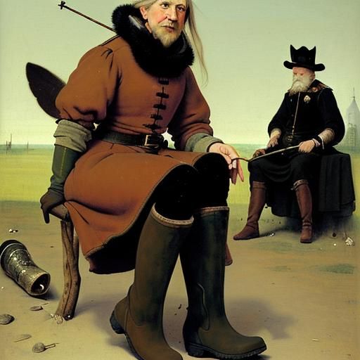 Surreal Scene Inspired by Repin and Bosch