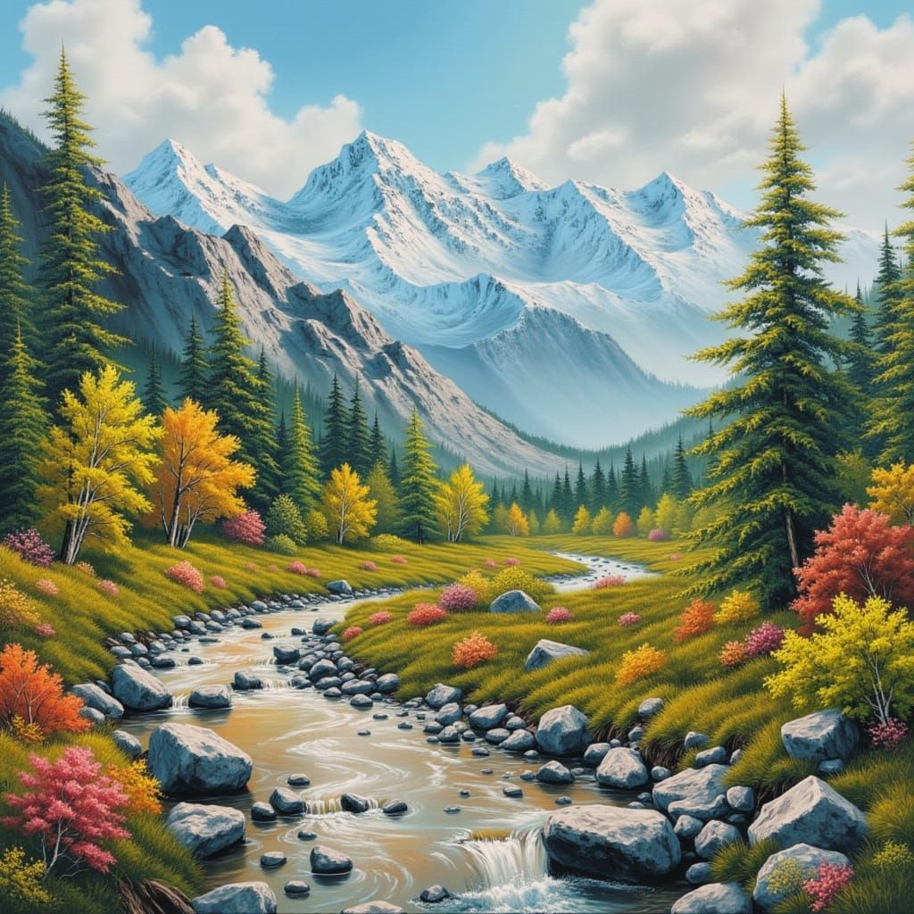 Infinite Alpine Road Under Sunny Skies