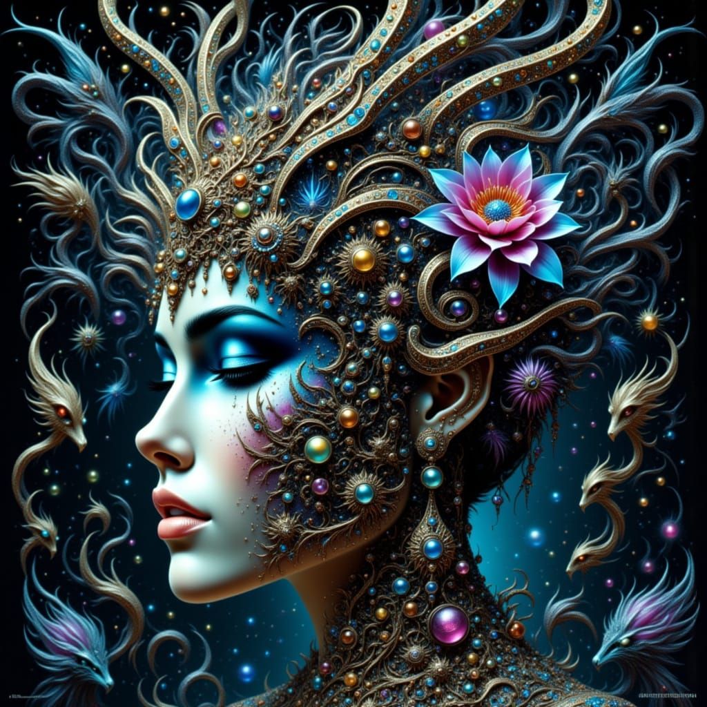 Whispers of Feline Mythology in Psychedelic Hues