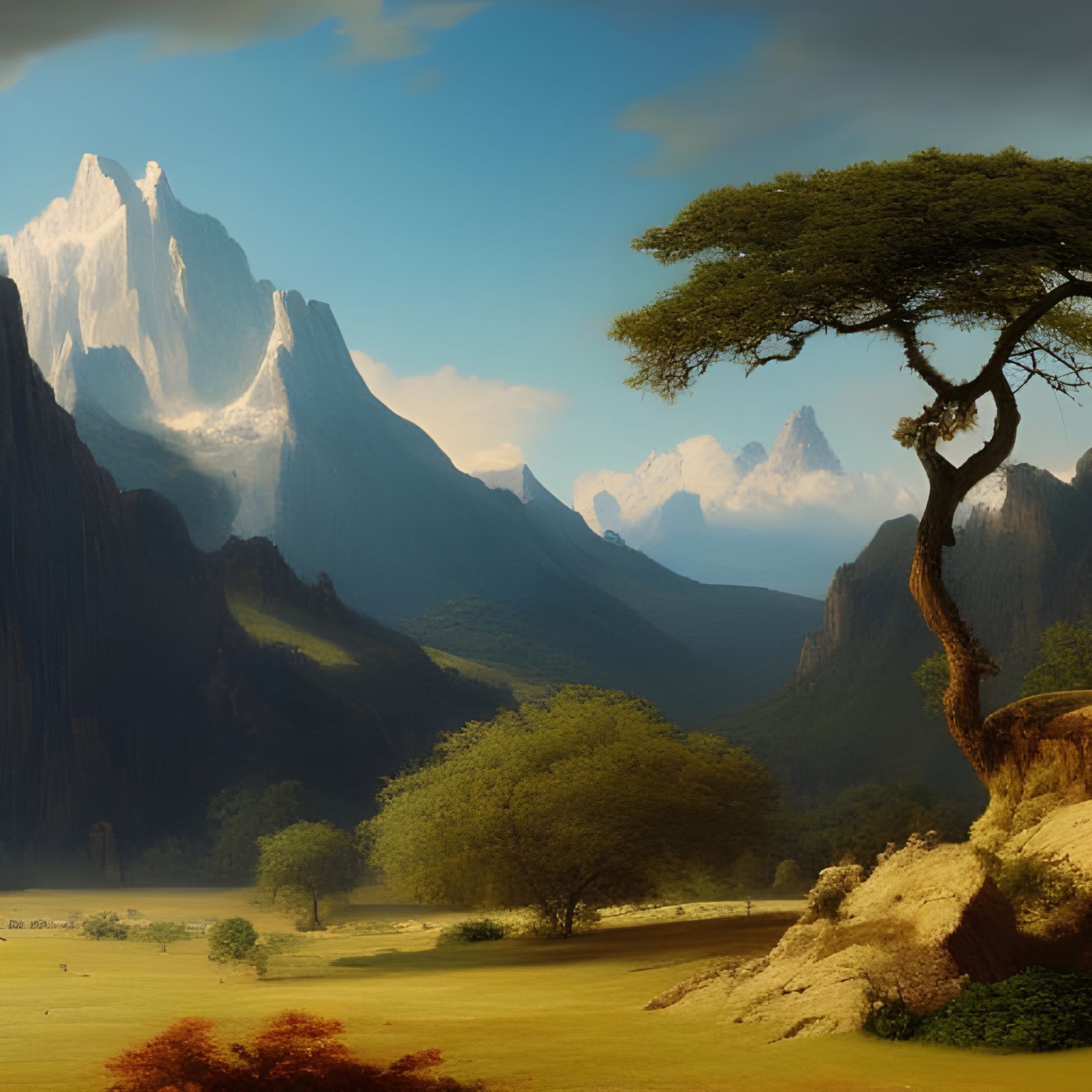 Dragons in the Style of Gustave Courbet