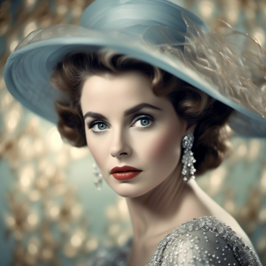 Vintage Glamour Portrait in Silver Nitrate Style