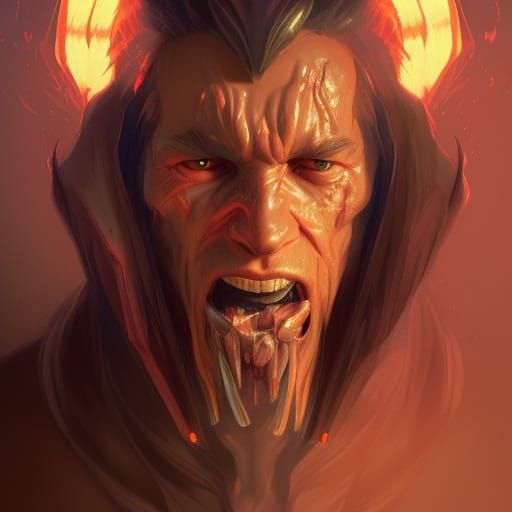 Demonic Eldridge Snork Portrait in Hyperdetailed Style