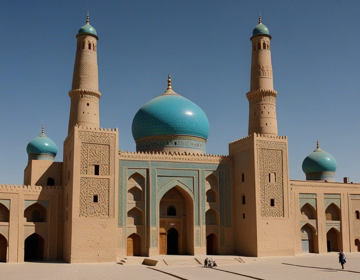 Ancient Silk Road Oasis in Khiva, Uzbekistan