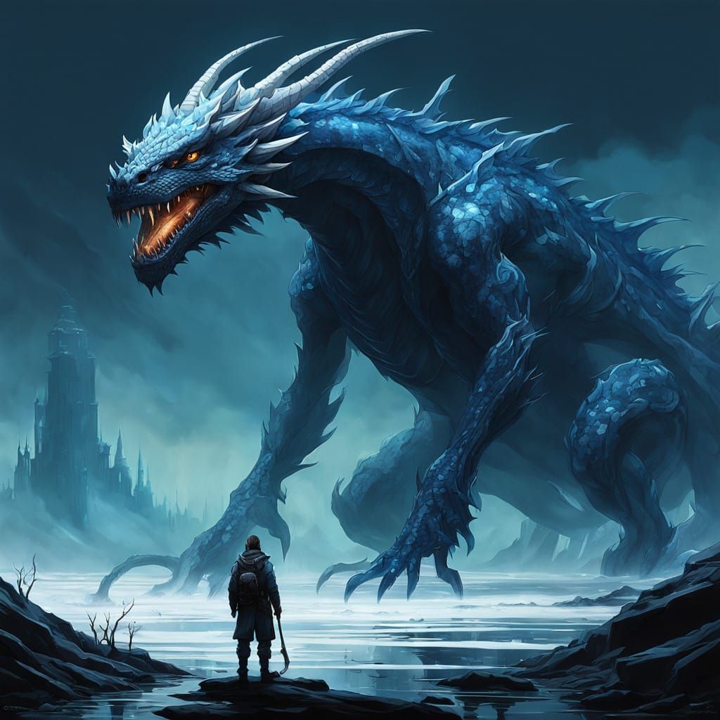 Majestic Frost Dragon Pierces the Soul