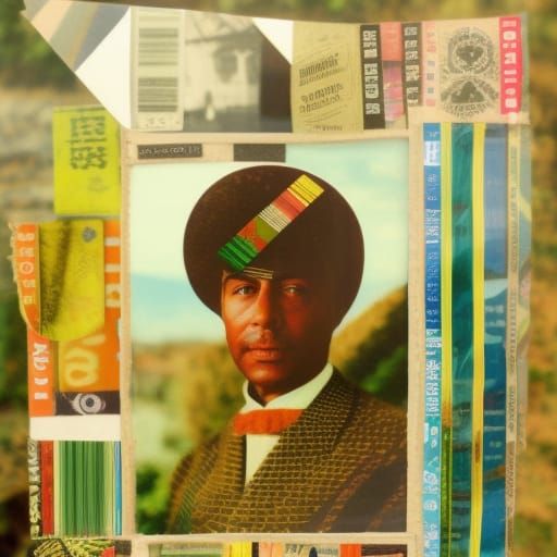 Dynamic Collage Art with Wizard Motifs