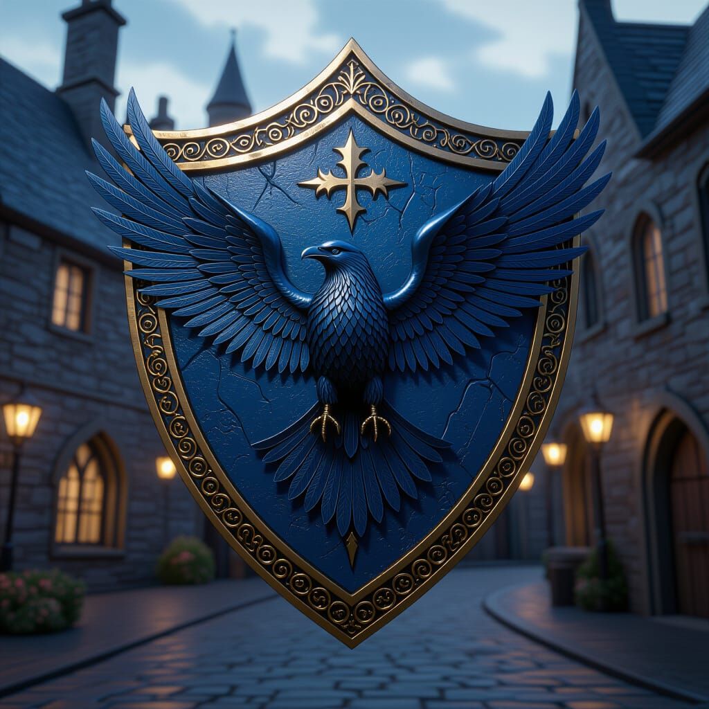 Ravenclaw Shield: Detailed Matte Painting in 8K