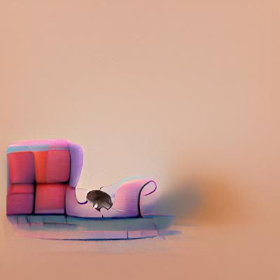 Mouse Relaxing on a Couch