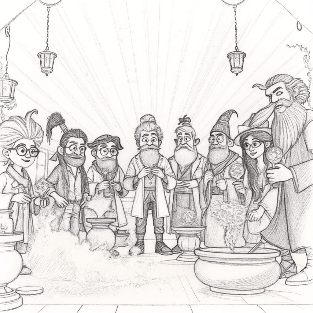 Pencil Sketch with Crumbled Graphite Textures