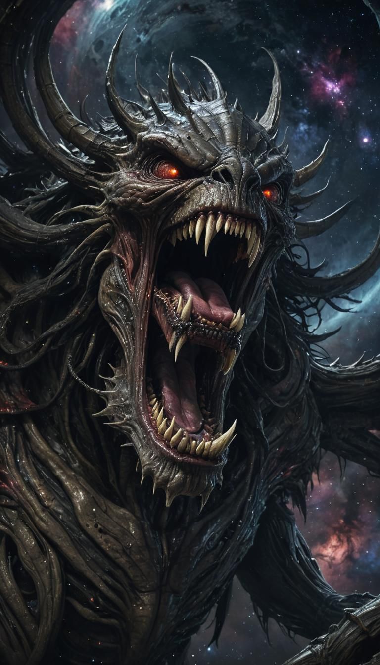 Cosmic Horror: Interstellar Monster Consumes Galaxy