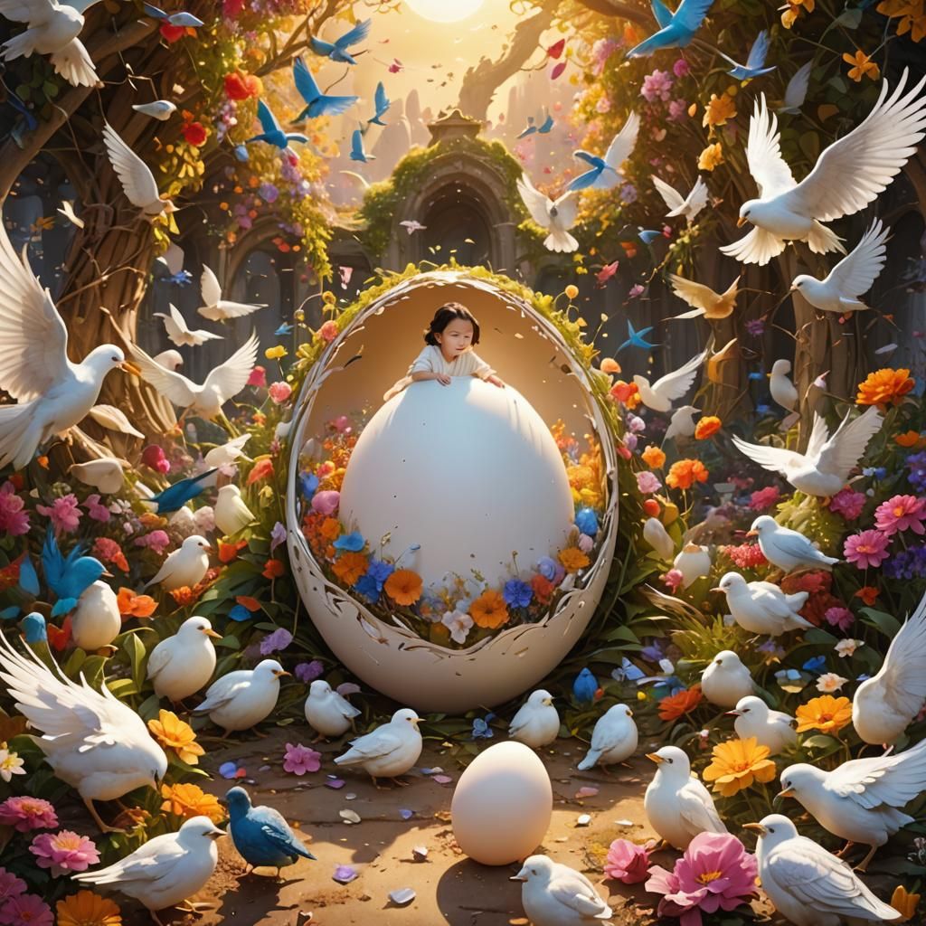 Birth of Park Hyeokgeose: A Detailed Matte Painting