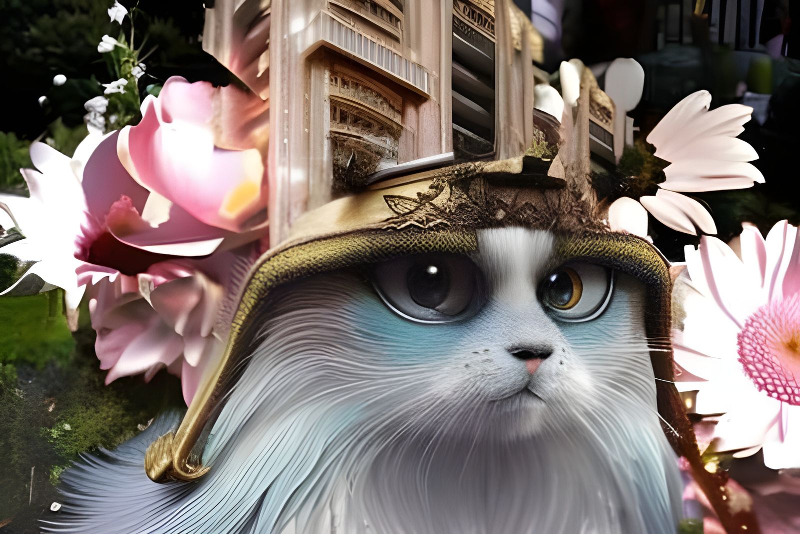 Fierce Furry Monster in Ornate Armor and Crown