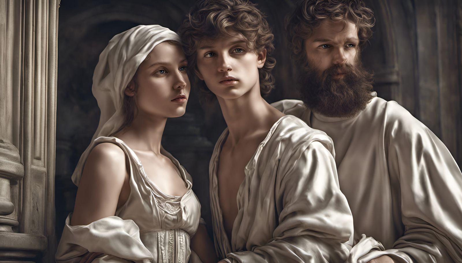 girl boy raffaello michelangelo