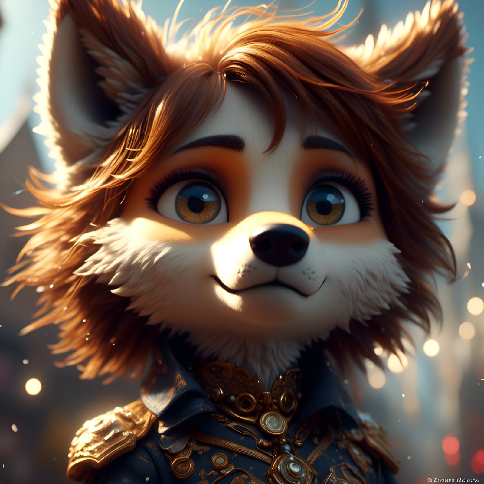 Adorable Wolf Golfer in Detailed 3D Render