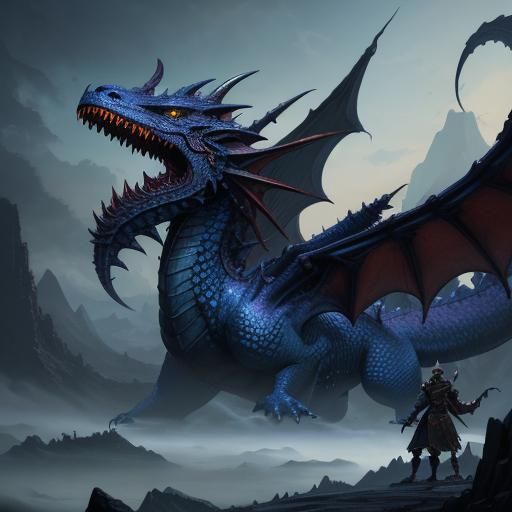 Fantastical Dragons in Detailed Matte Painting