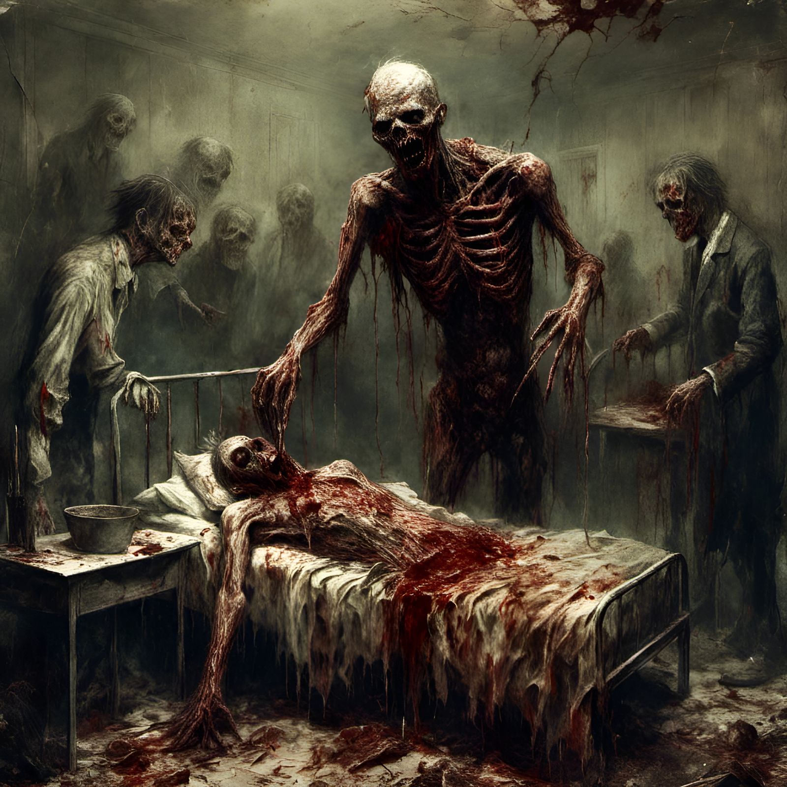 Macabre Zombie Feast in Hospital