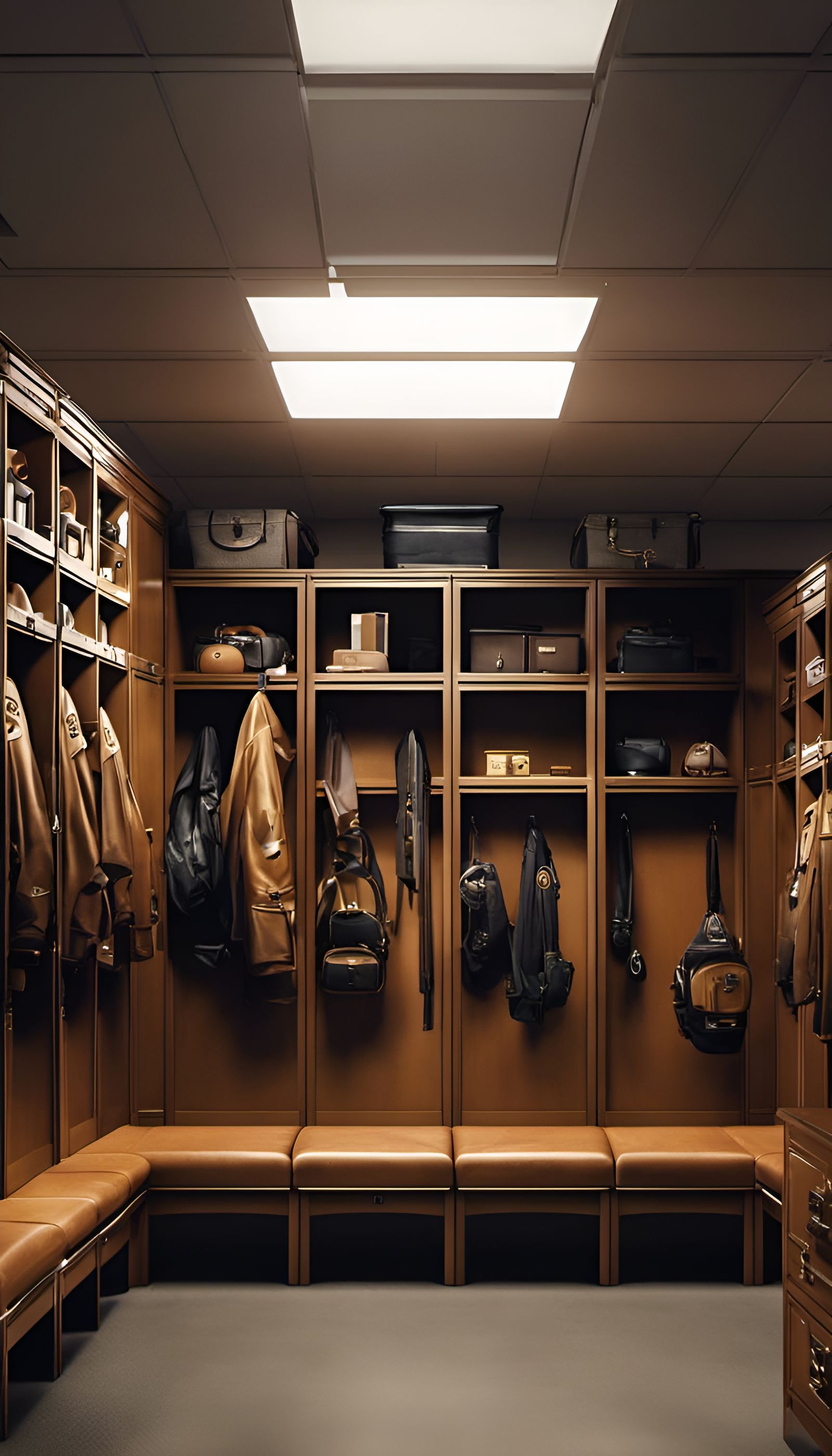 Sheriff's Locker Room: Hyperrealistic Concept Art