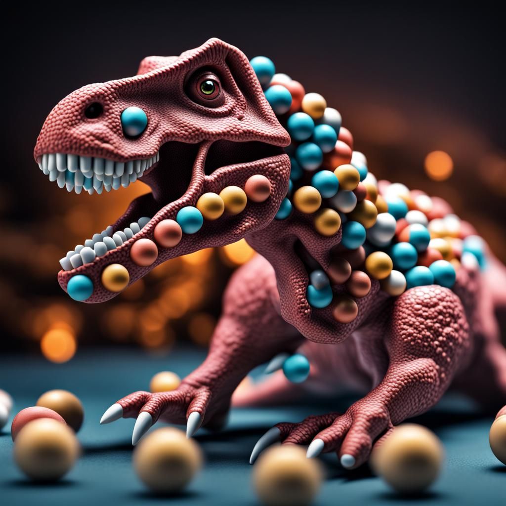 Xanax Dinosaur: A Hyperrealistic Pharmaceutical T-Rex