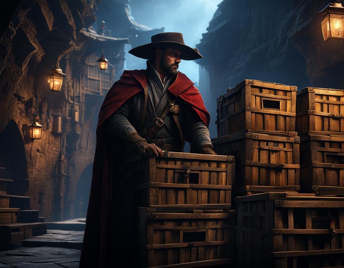 Thief Lurking in Shadows at Port