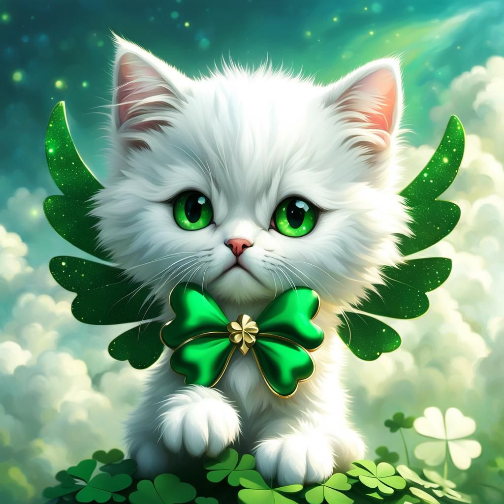 st patricks day kitten
