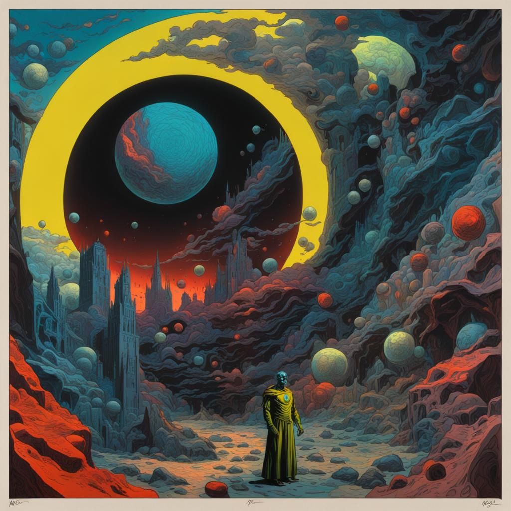 Surreal Dreamcore Marvel Scene in Neon Impasto Style