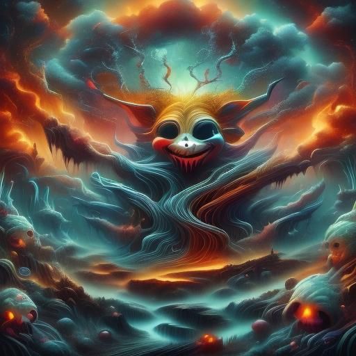 Dark Fantasy Christmas Chaos: Snowman Sets Tree Ablaze