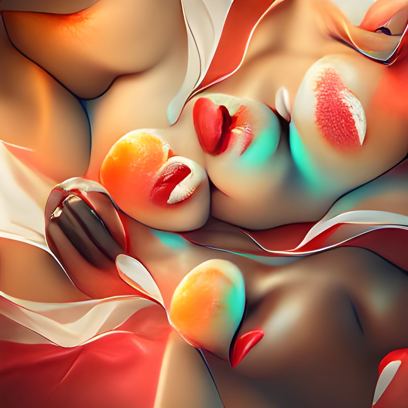 Colorful Peaches and Cream Still Life in HD