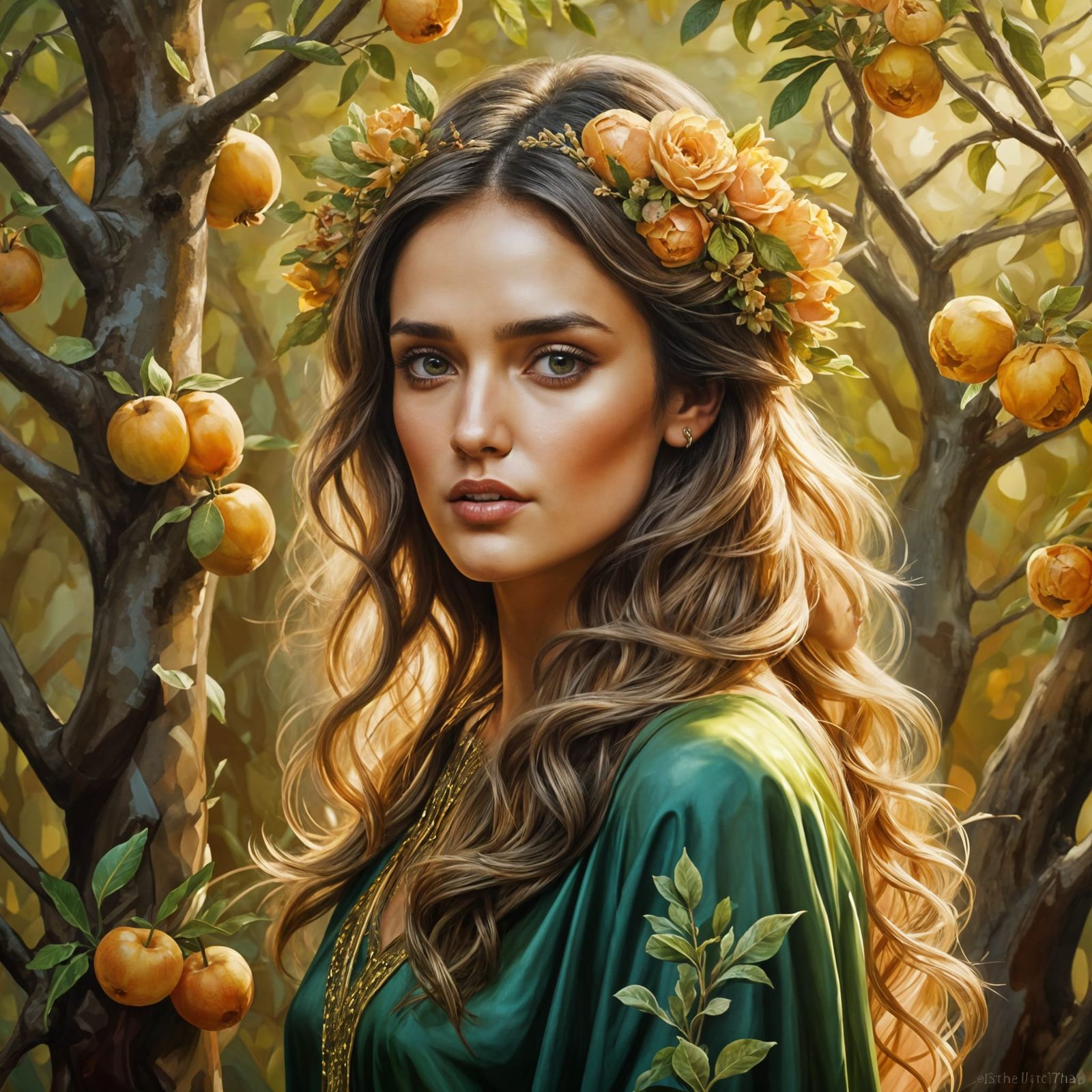 Mythical creature art. Medium portrait of Elaris Theneia, a ...