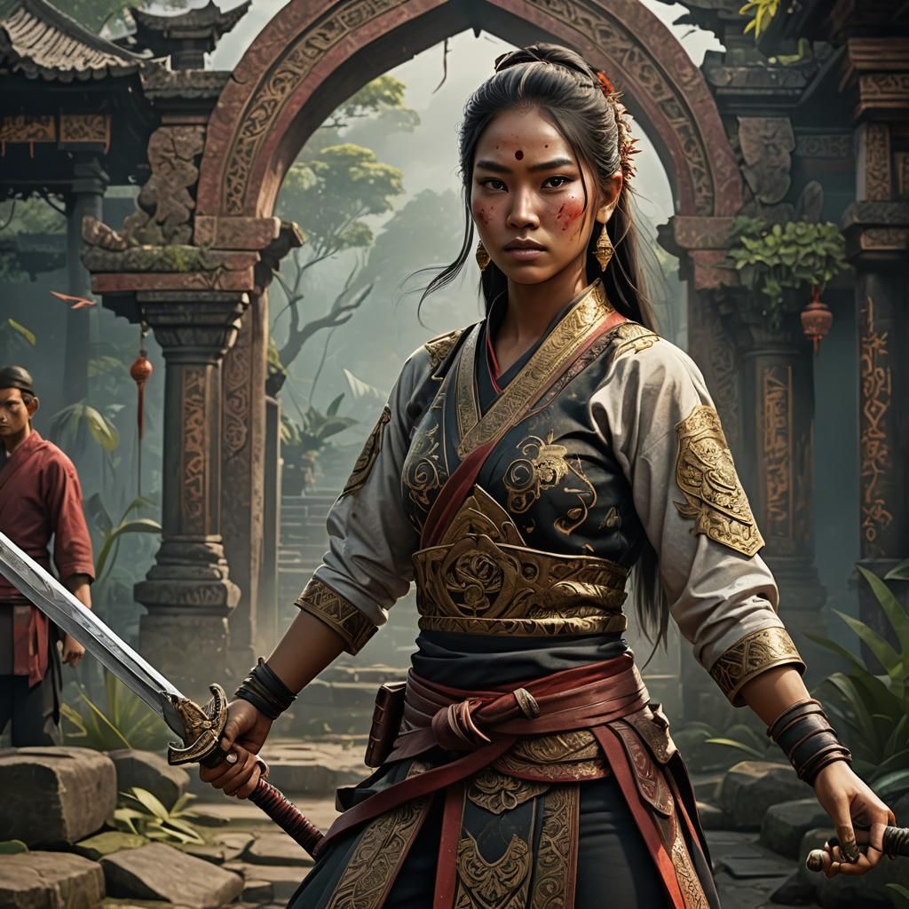 Indonesian Girl Demonstrating Javatsilat Martial Arts