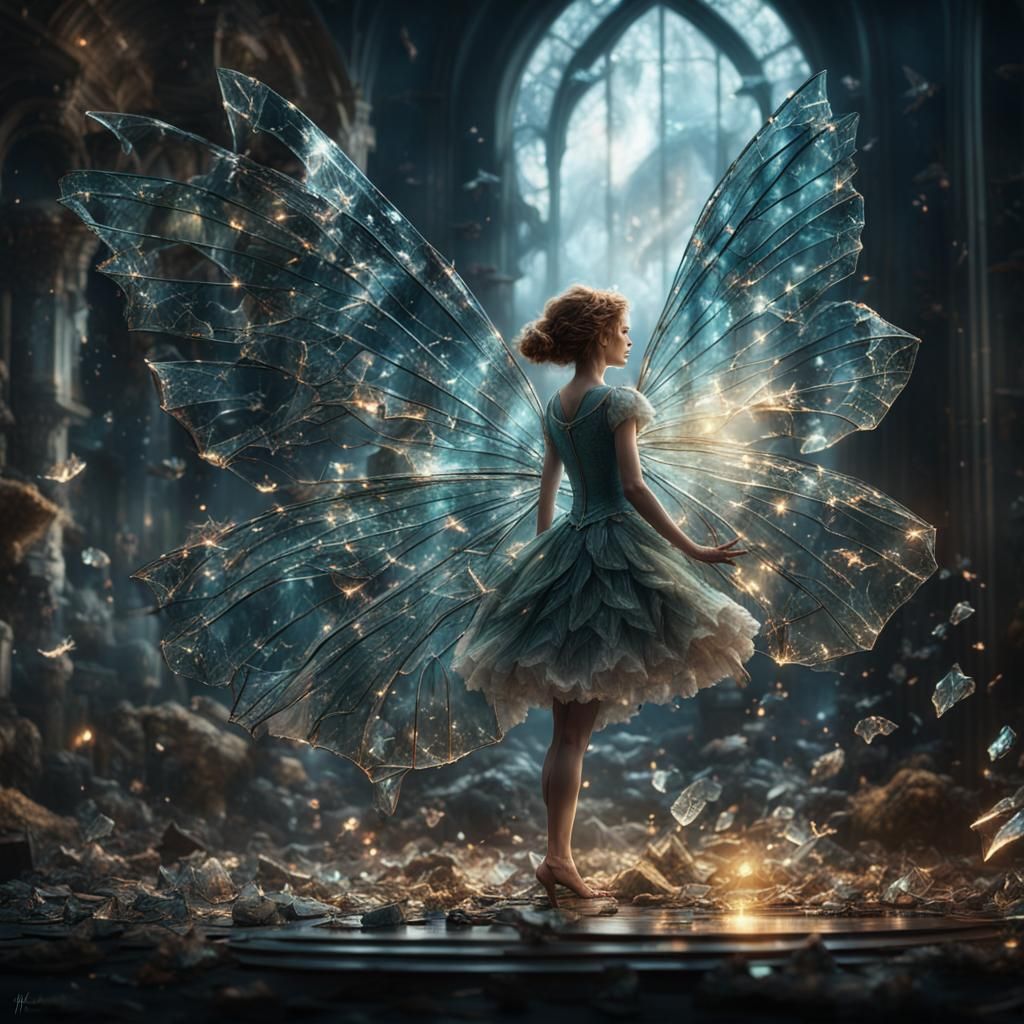 Cracked Glass Fairy: Digital Matte Painting